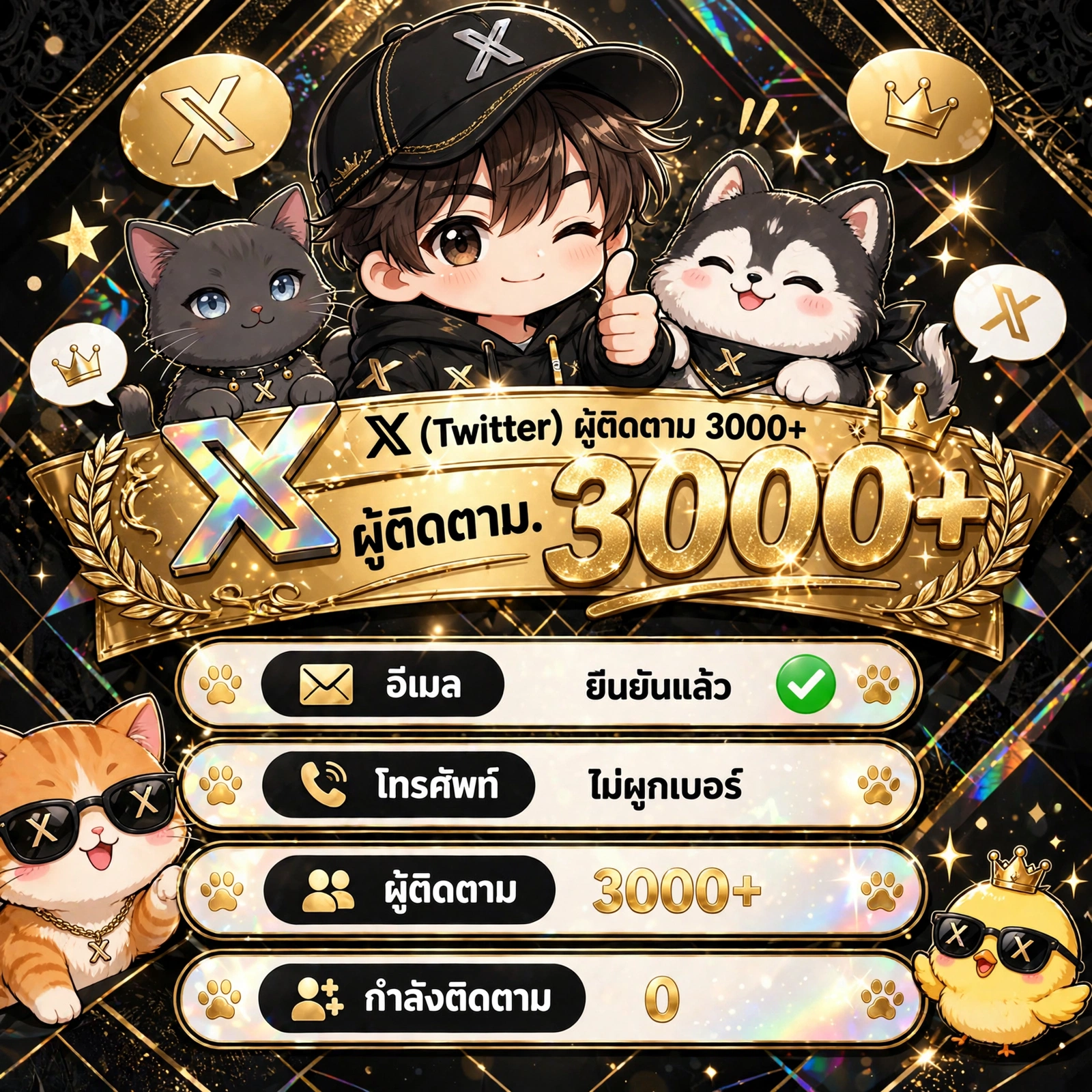 X เดือนตุลา มีผู้ติดตาม